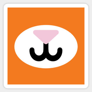 Orange Kitty Mask Sticker